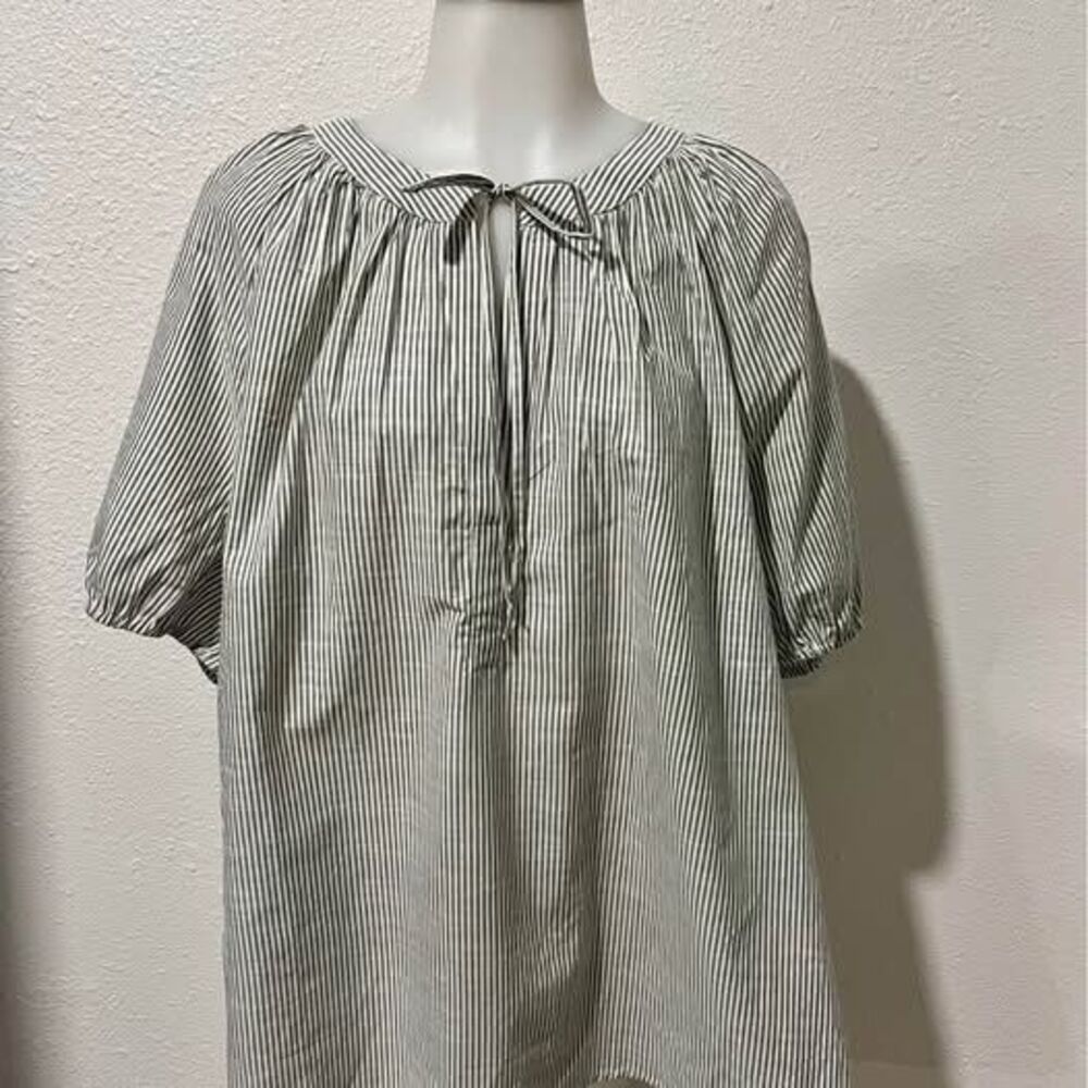 Lane Bryant Gray Striped Top Size 22